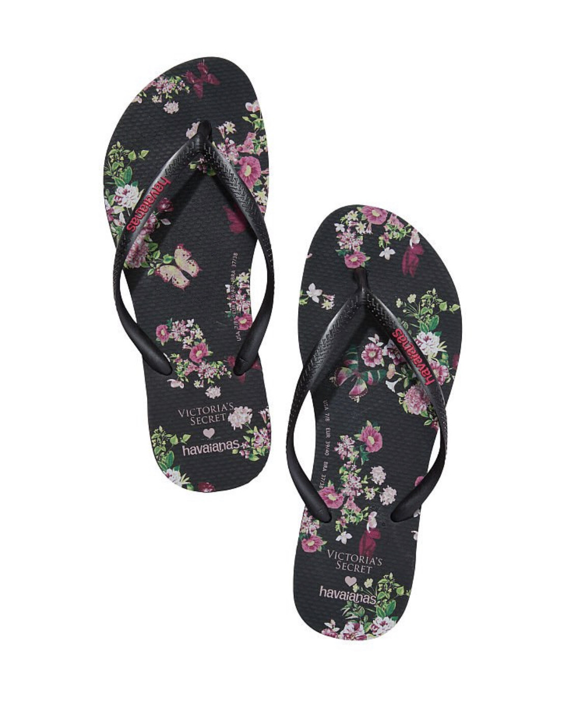 Havaianas x Victoria's Secret Slim Flip-Flop | Floral - Size 9/10