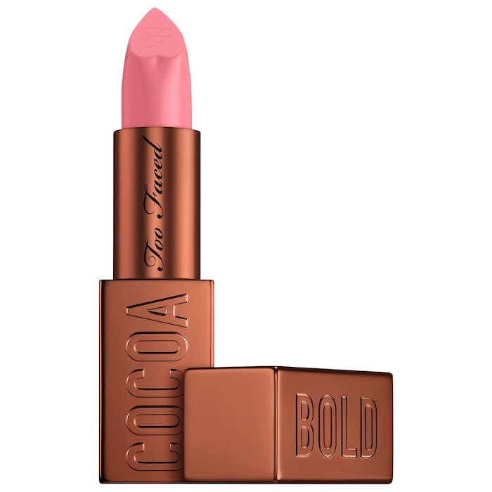 Too Faced - Cocoa Bold Cream Lipstick | Chocolate Strawberry - light pink nude