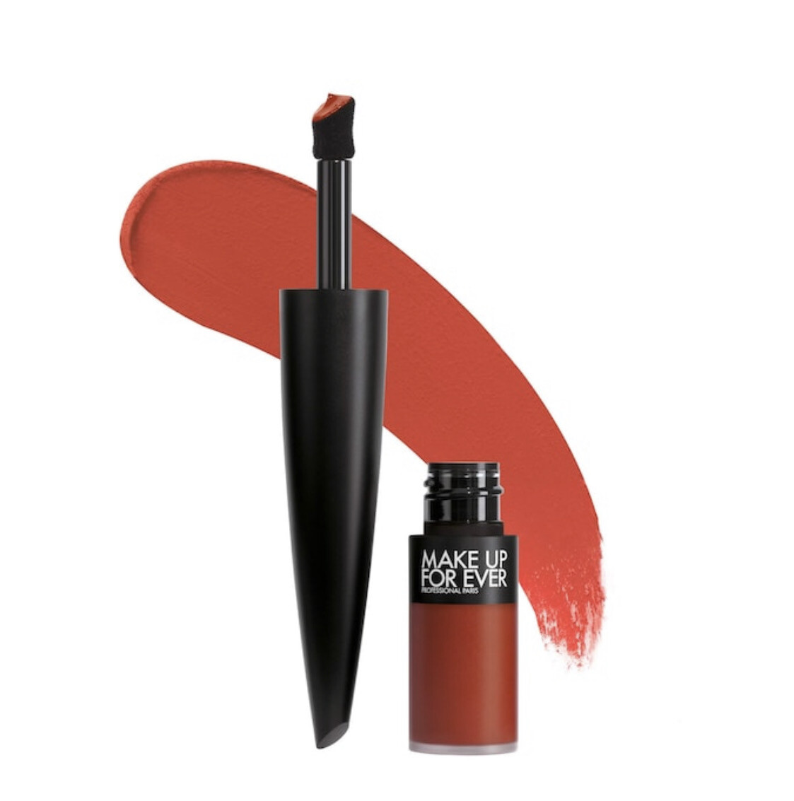 Make Up For Ever - Rouge Artist For Ever Matte 24HR Longwear Liquid Lipstick | 342 Infinite Sunset - warm red