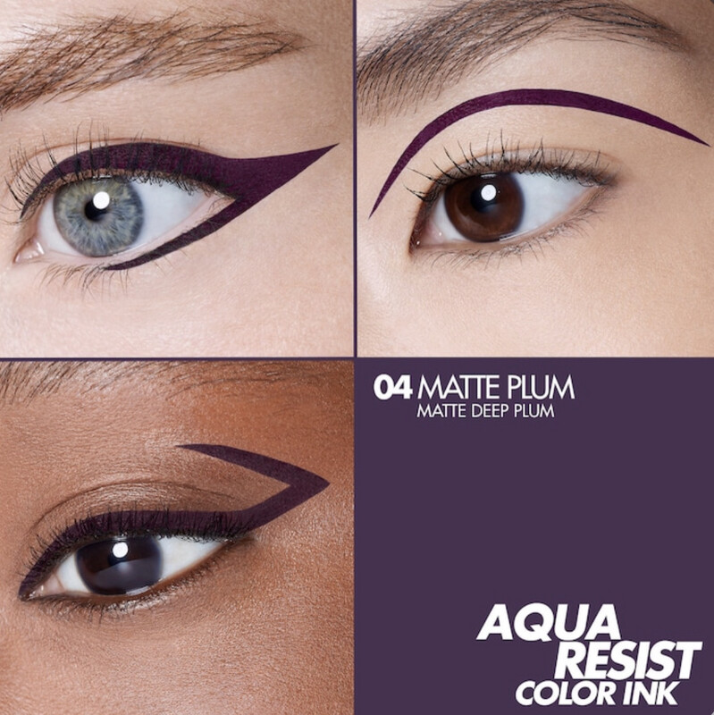 Make Up For Ever - Aqua Resist Color Ink 24HR Waterproof Liquid Eyeliner | 4 Matte Plum 