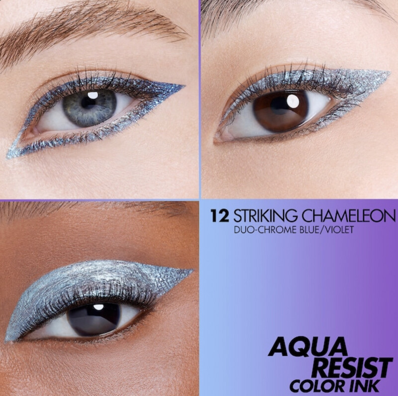 Make Up For Ever - Aqua Resist Color Ink 24HR Waterproof Liquid Eyeliner | 12 Striking Chameleon - duo-chrome blue/violet