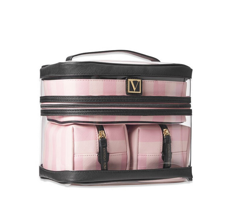 Victoria’s Secret - 4-Piece Makeup Bag | Iconic Stripe