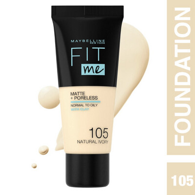 Maybelline - Fit Me Matte + Poreless Liquid Foundation | 105 Natural Ivory