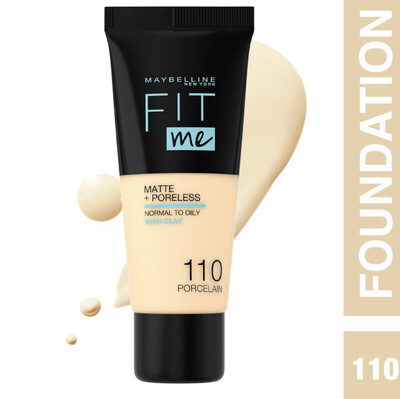 Maybelline - Fit Me Matte + Poreless Liquid Foundation | 110 Porcelain