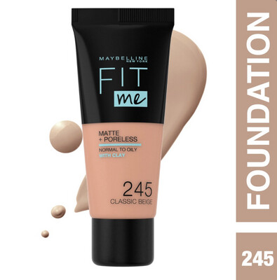Maybelline - Fit Me Matte + Poreless Liquid Foundation | 245 Classic Beige