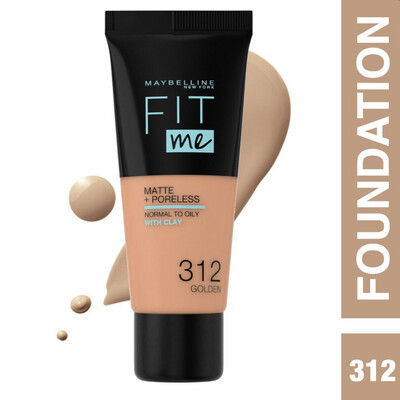 Maybelline - Fit Me Matte + Poreless Liquid Foundation | 312 Golden
