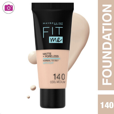 Maybelline - Fit Me Matte + Poreless Liquid Foundation | 140 Cool Medium