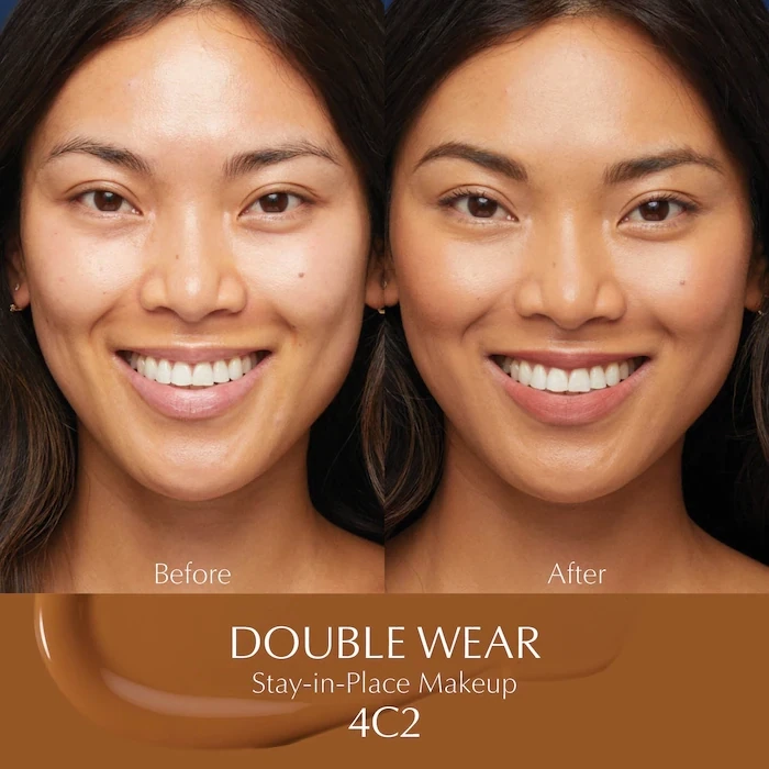 ESTEE LAUDER - Double Wear Stay-in-Place Foundation | 4C2 Auburn - medium tan with cool red undertones