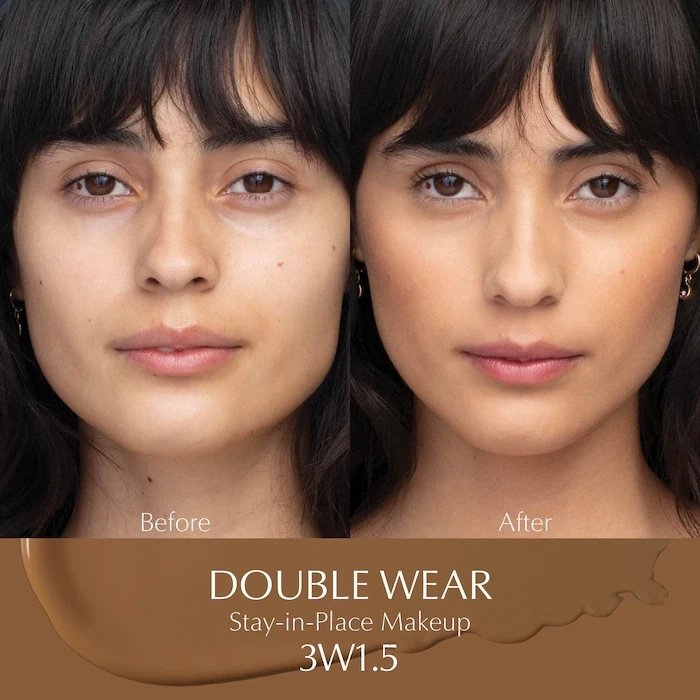 ESTEE LAUDER - Double Wear Stay-in-Place Foundation | 3W1.5 Fawn - medium with warm, golden-olive undertones