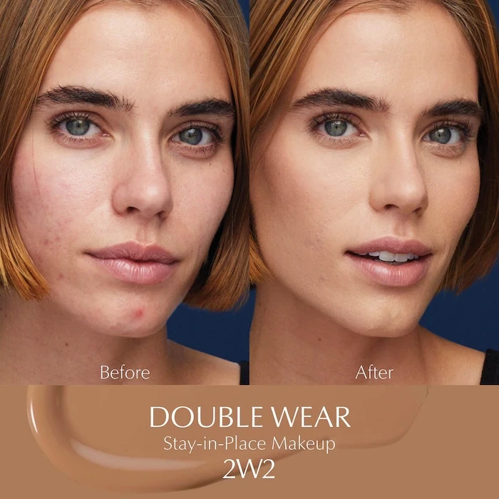 ESTEE LAUDER - Double Wear Stay-in-Place Foundation | 2W2 Rattan - light medium with warm olive undertones
