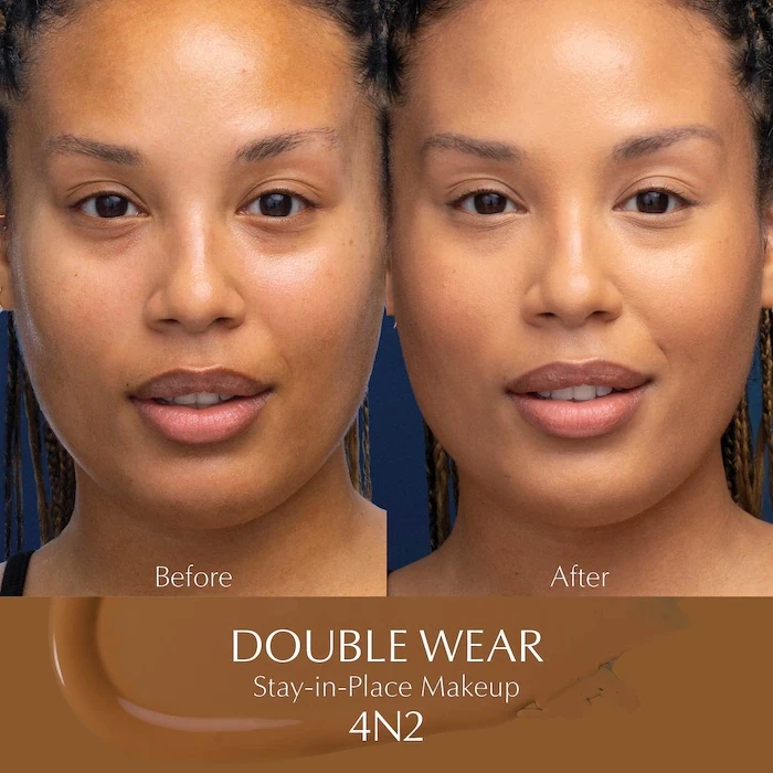 ESTEE LAUDER - Double Wear Stay-in-Place Foundation | 4N2 Spiced Sand - medium tan with neutral, subtle golden undertones