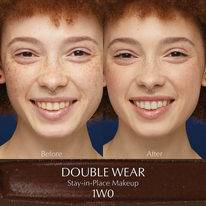 ESTEE LAUDER - Double Wear Stay-in-Place Foundation | 1W0 Warm Porcelain - very light with warm peach undertones