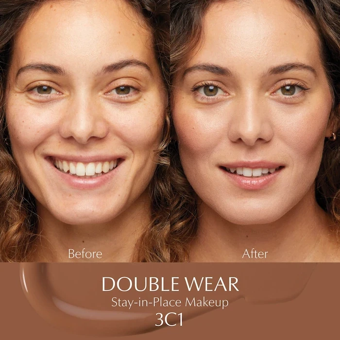 ESTEE LAUDER - Double Wear Stay-in-Place Foundation | 3C1 Dusk - medium with cool, rosy-peach undertones
