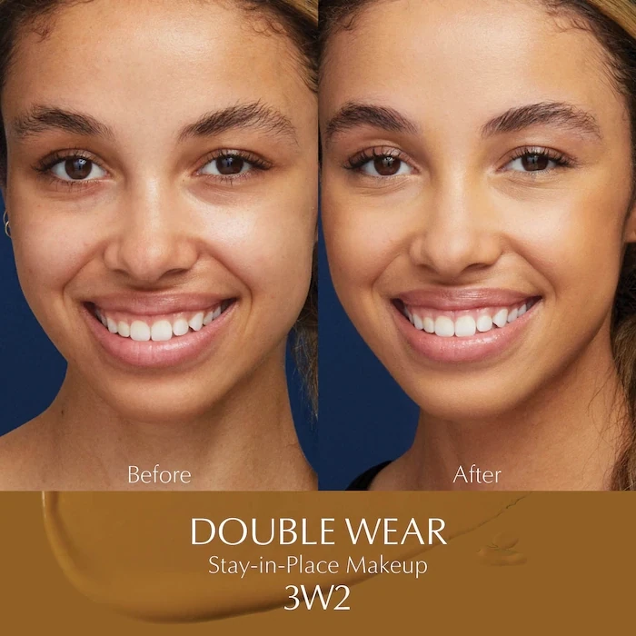 ESTEE LAUDER - Double Wear Stay-in-Place Foundation | 3W2 Cashew - medium with warm olive undertones