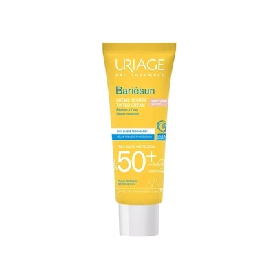 URIAGE - Bariésun Tinted Cream Very High Protection SPF50+ Anti-Shine Texture Ultra-Dry Finish - Sensitive Skin | Fair Tint