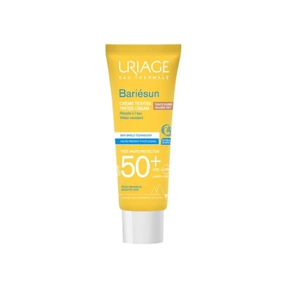 URIAGE - Bariésun Tinted Cream Very High Protection SPF50+ Anti-Shine Texture Ultra-Dry Finish - Sensitive Skin | Golden Tint