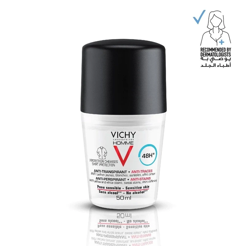 VICHY - Vichy Homme 48H Anti-Perspirant Anti-Stains Deodorant | 50 mL