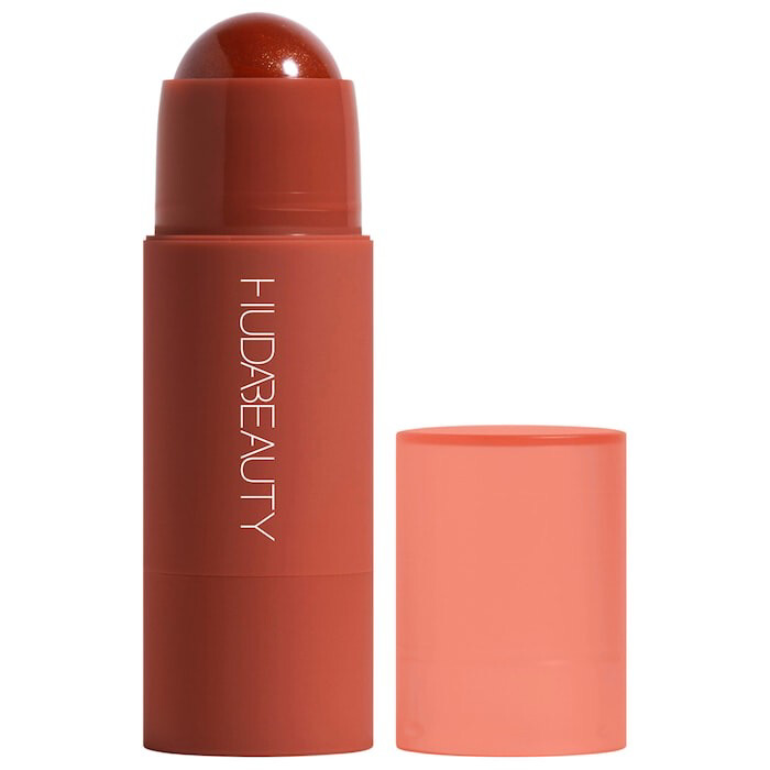 Huda Beauty - Cheeky Tint Cream Blush Stick | Rebel Red - a bold rusty red