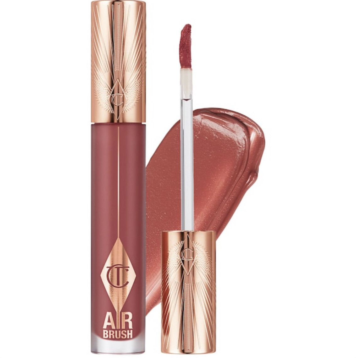 Charlotte Tilbury - Airbrush Flawless Matte Lip Blur Liquid Lipstick | Pillow Talk Medium Blur - berry pink