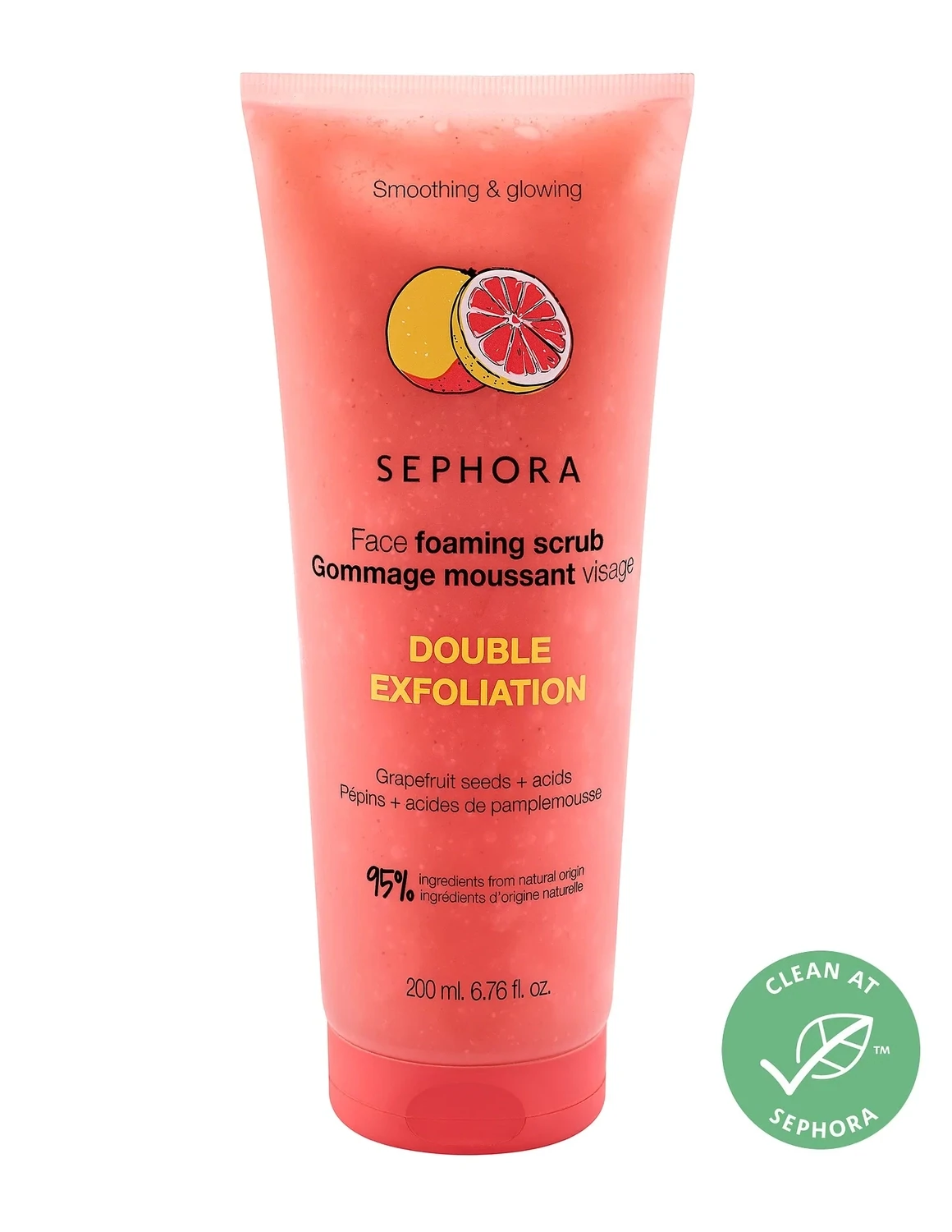 Sephora Collection - Face Foaming Scrub Double Exfoliation Grapefruit Seeds | 200 mL