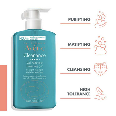 AVÈNE - Cleanance Soap Free Cleansing Gel - Oily Blemish-Prone Skin | 400 mL