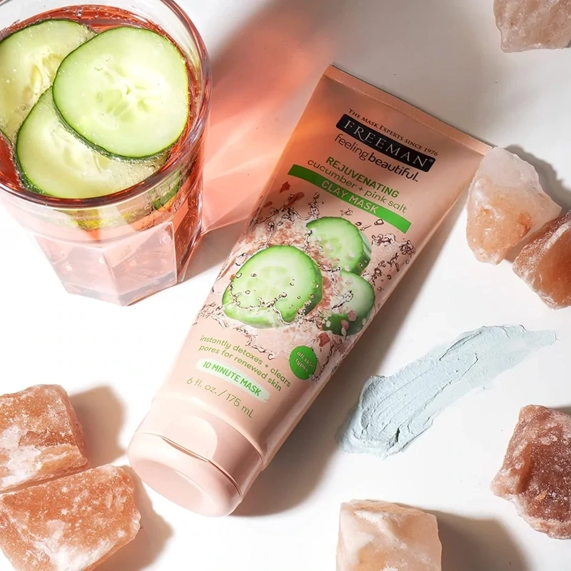 FREEMAN - Rejuvenating Clay Mask | Cucumber + Pink Salt