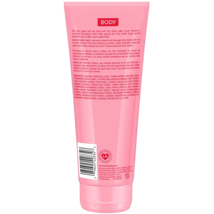 FREEMAN - Hydrating Body Sugar Scrub | Strawberry Milk