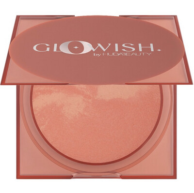 Huda Beauty - GloWish Cheeky Vegan Soft Glow Powder Blush | 01 Healthy Peach - warm soft peach