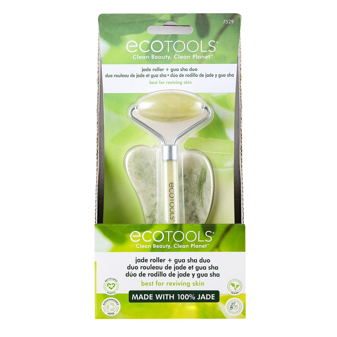 EcoTools - Jade Facial Roller and Gua Sha Stone Duo