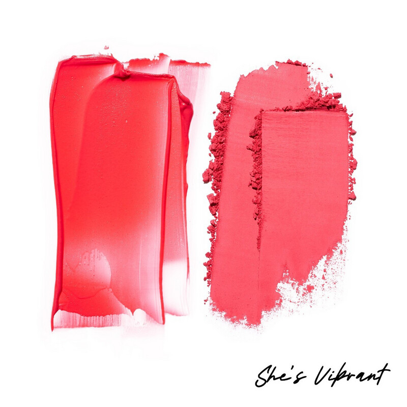 Patrick Ta - Major Headlines - Double-Take Creme &amp; Powder Blush Duo | She's Vibrant (Vibrant Orange Red)