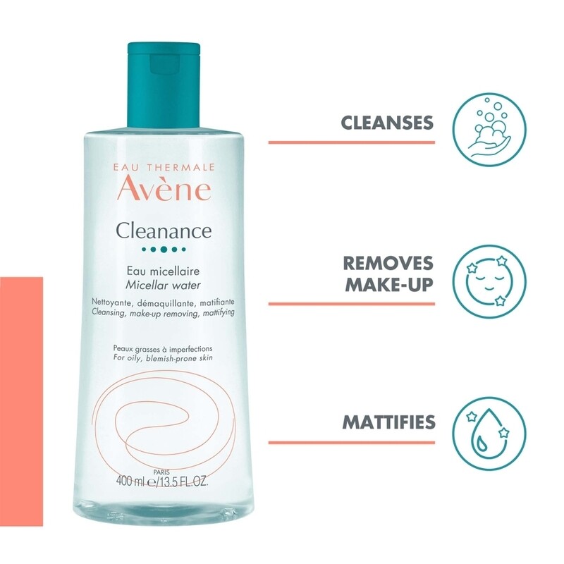 AVÈNE - Cleanance Micellar Water For Oily , Blemish-prone skin | 400 mL