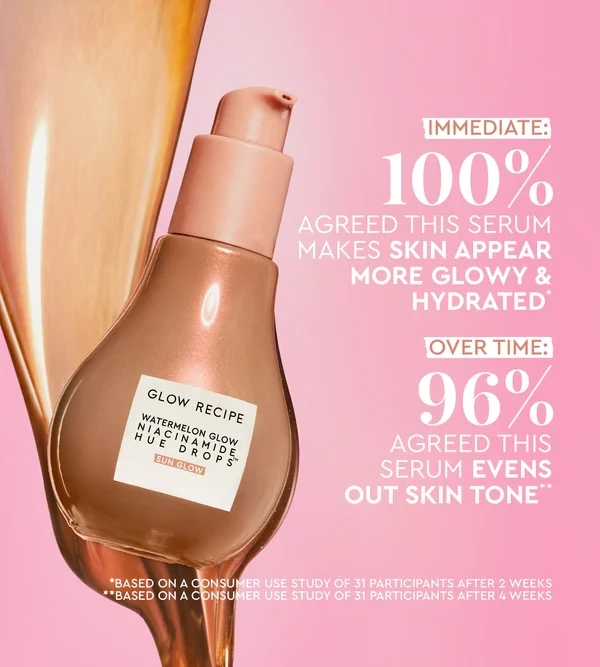 Glow Recipe - Watermelon Glow Niacinamide Hue Drops Tinted Serum | Sun Glow 40 mL