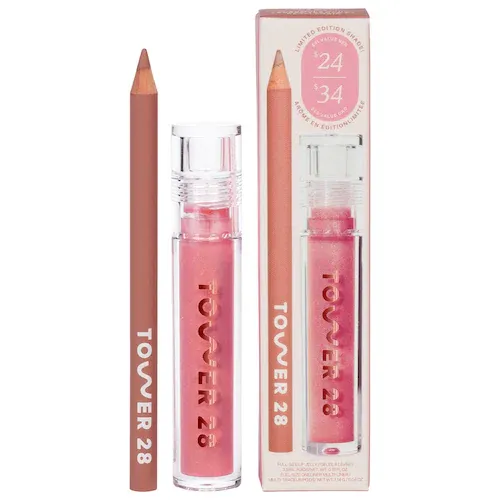 Tower 28 - Line + Shine Lip Kit | Full Size Lip Jelly &amp; lip Pencil