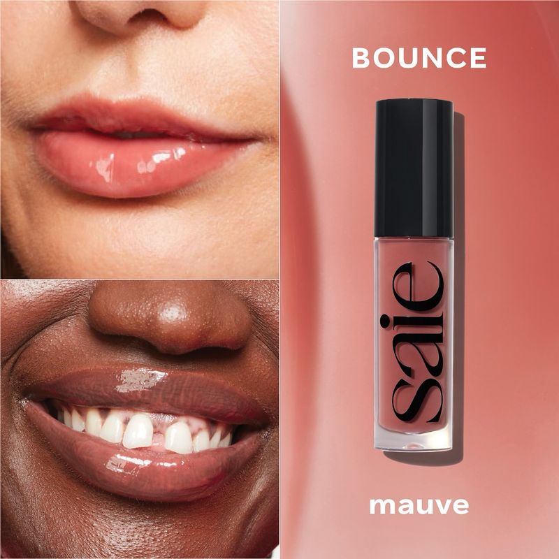 Saie - Glossybounce™ High-Shine Hydrating Lip Gloss Oil | Bounce - mauve