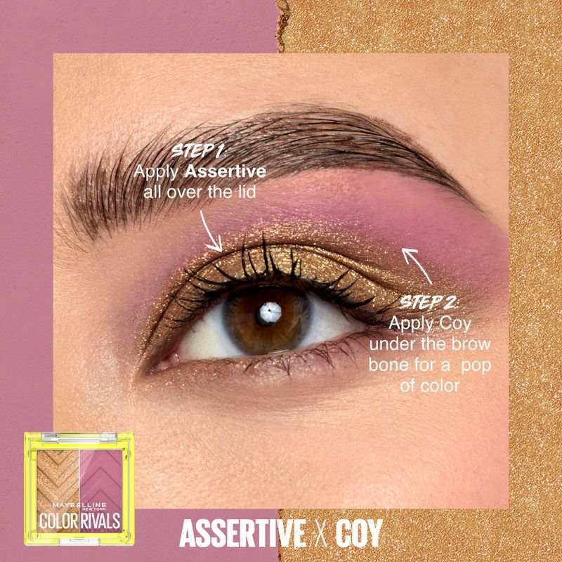 Maybelline - Color Rivals Shadow Duo Palette | Assertive X Coy