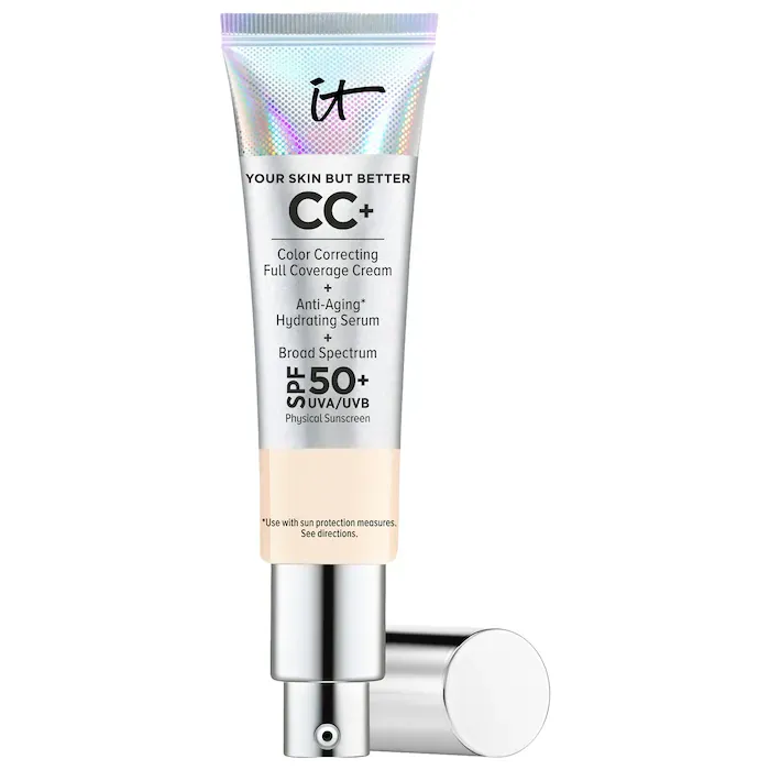 IT Cosmetics - CC+ Cream Full Coverage Color Correcting Foundation with SPF 50+ | Fair - ivory shade with warm undertones