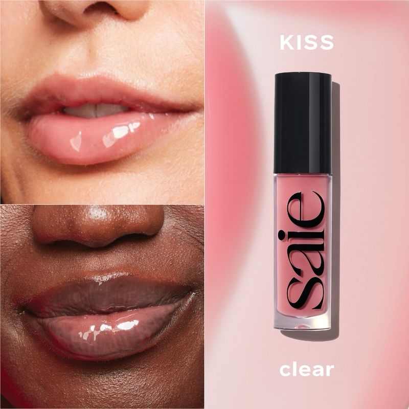 Saie - Glossybounce™ High-Shine Hydrating Lip Gloss Oil | Kiss - clear