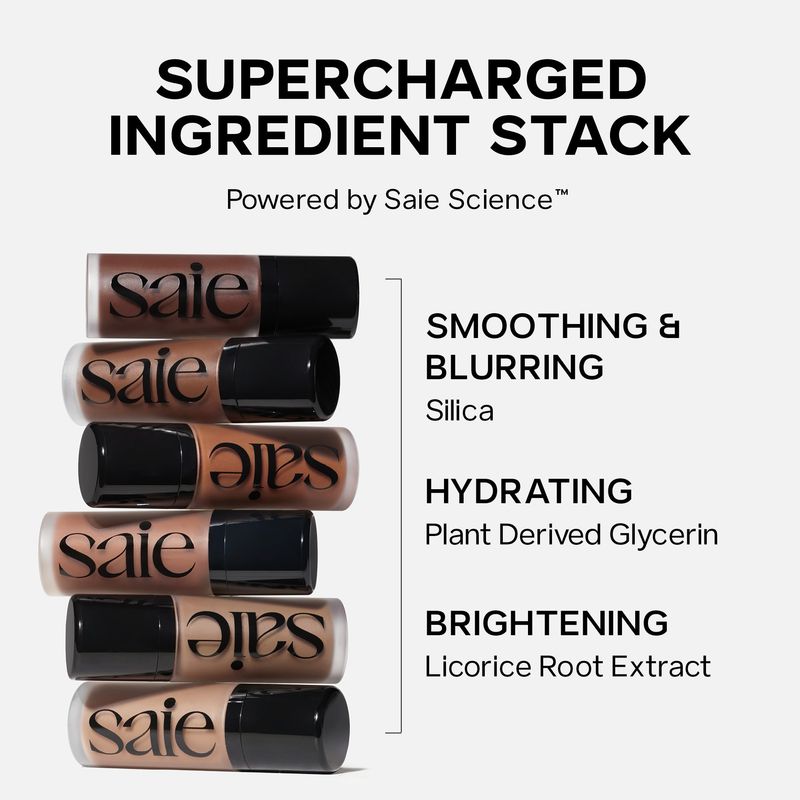 Saie - Dew Bronze Soft-Focus Liquid Bronzer | Salt - fair to light with slightly cool undertones