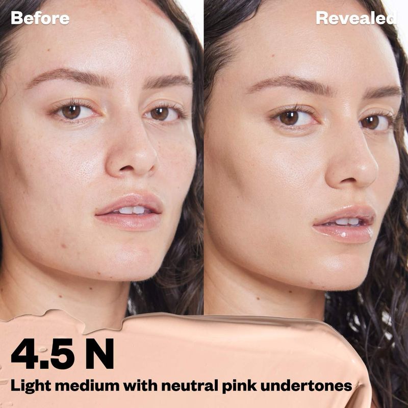 Kosas - Revealer Super Creamy + Brightening Concealer with Caffeine and Hyaluronic Acid | Tone 4.5 N - light medium with subtle pink undertones