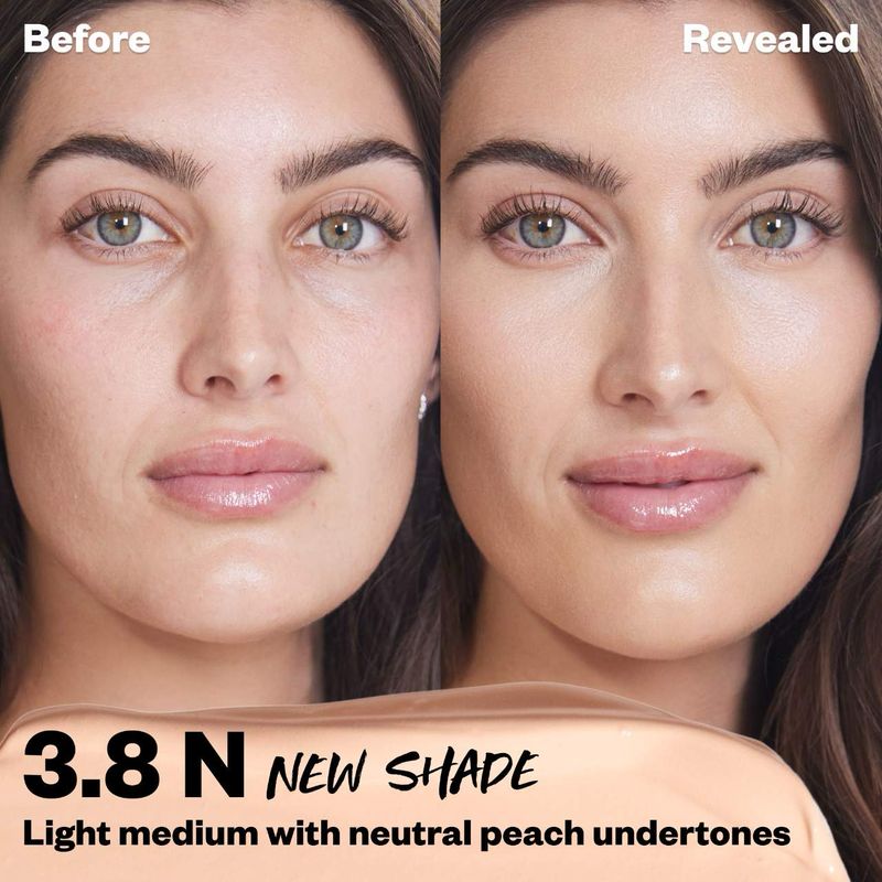 Kosas - Revealer Super Creamy + Brightening Concealer with Caffeine and Hyaluronic Acid | Tone 3.8 N - light medium with neutral peach undertones