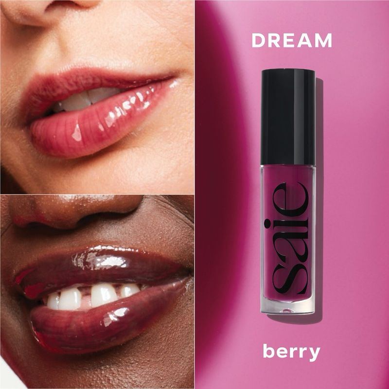 Saie - Glossybounce™ High-Shine Hydrating Lip Gloss Oil | Dream - berry