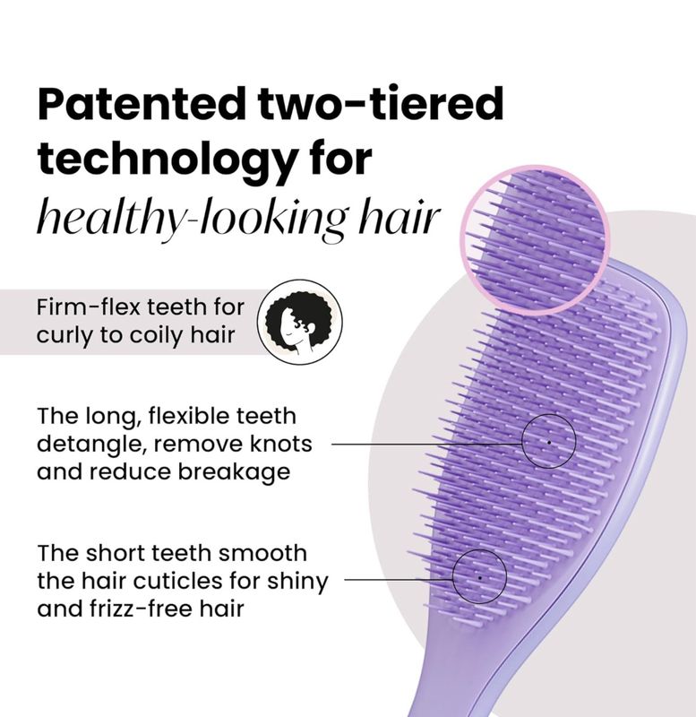Tangle Teezer - Detangling Hairbrush for Curly Coily Hair | Purple Passion