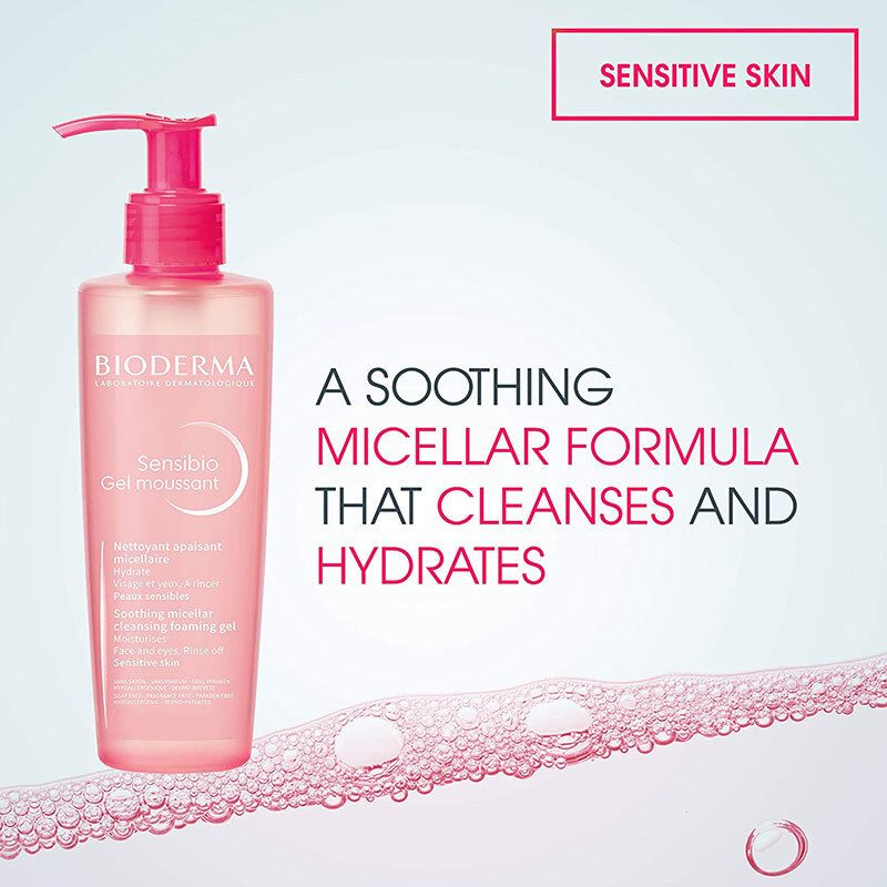 BIODERMA - Sensibio Gel Moussant Mild Cleansing Foaming Gel for Sensitive Skin | 200 mL