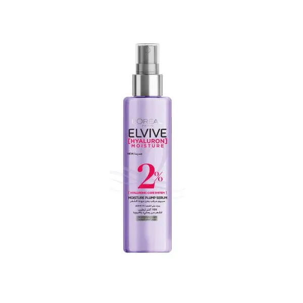 L&#39;ORÉAL PARIS ELVIVE - Hyaluron Plump 2% Moisture Plump Serum with Hyaluronic Acid For Dehydrated Hair 150 mL