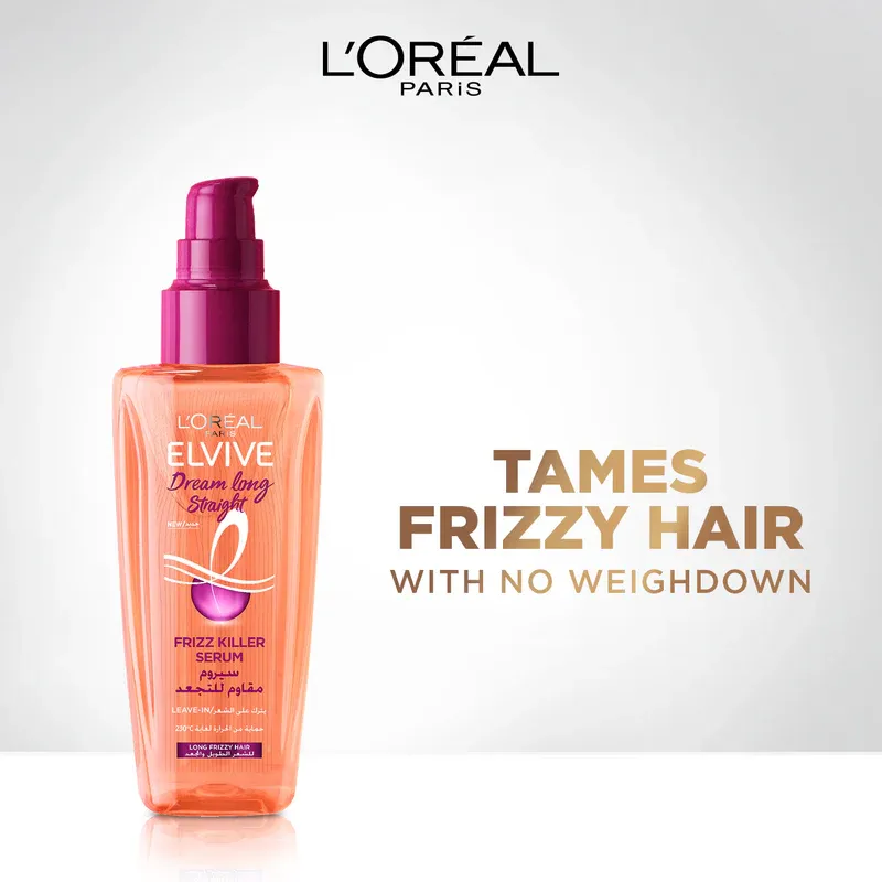 L'ORÉAL PARIS ELVIVE - Dream Long Straight Frizz Killer Serum | Black Cumin Oil &amp; Micro Keratin | 100 mL