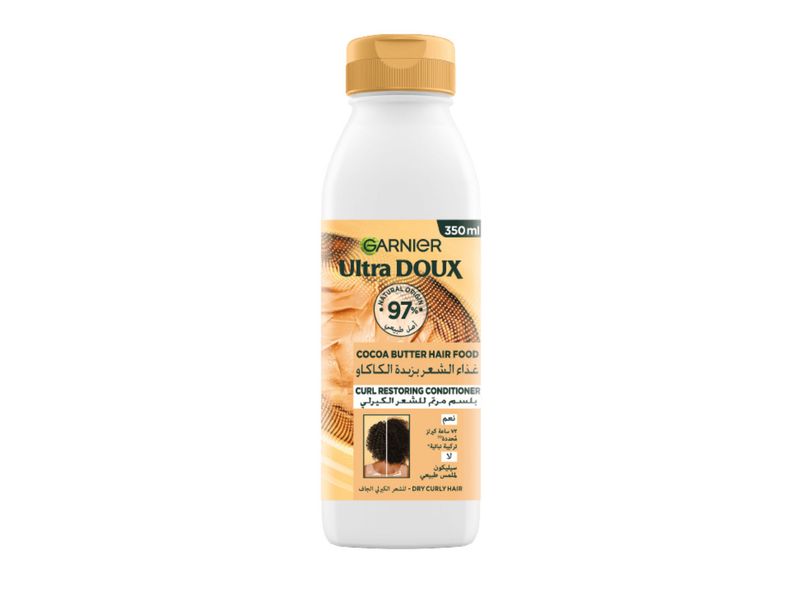 Garnier Ultra Doux - Curls Restoring Cocoa Butter Hair Food Conditioner for Dry Curly Hair 350 mL