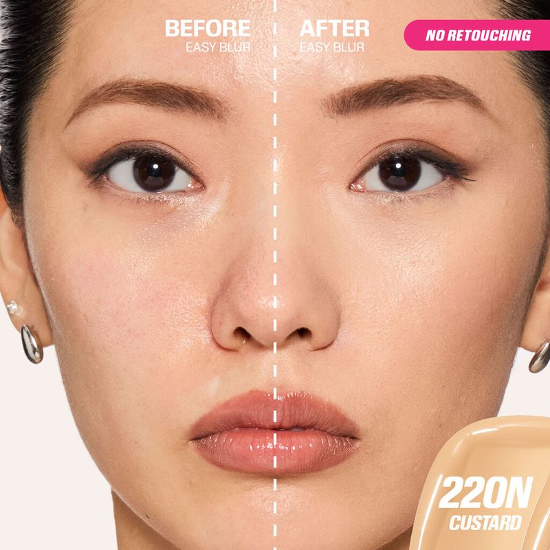 Huda Beauty - Easy Blur Natural Airbrush Foundation With Niacinamide | Custard 220N