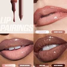 Huda Beauty - Icy Nude Faux Filler Lip Gloss | She Fire
