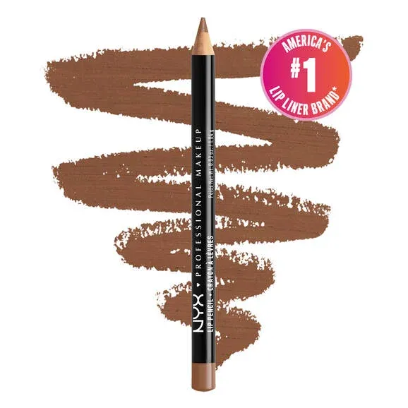NYX - Slim Lip Pencil Natural-Looking Long Wear Lip Liner | 811 NutMeg - warm medium brown