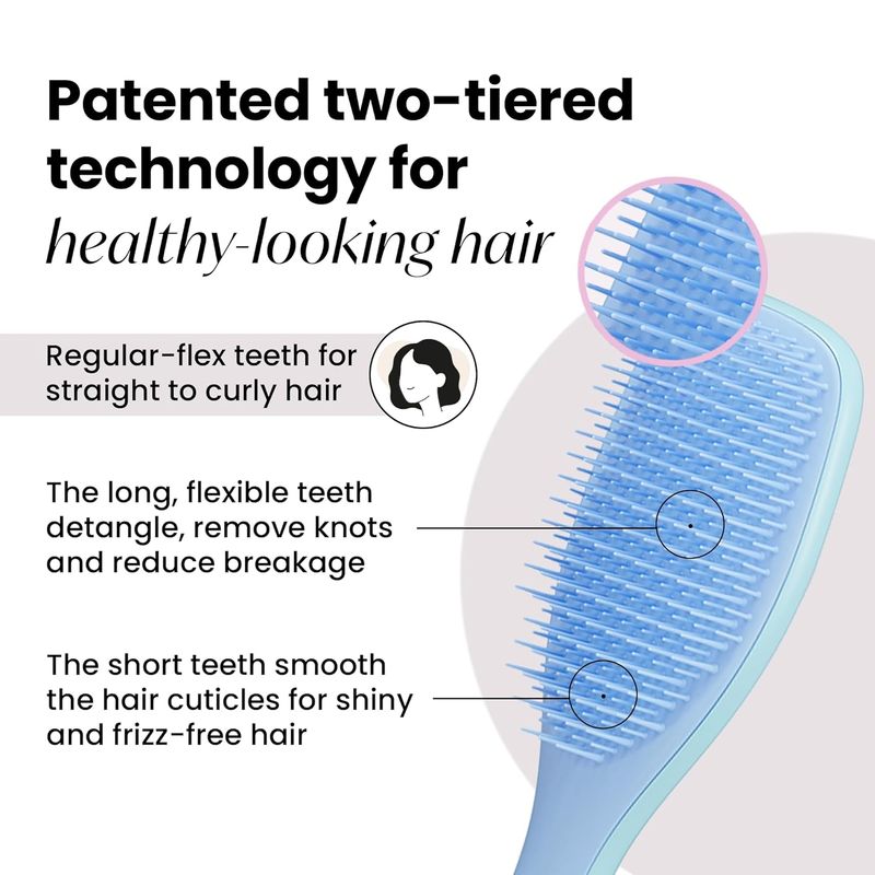 Tangle Teezer - The Ultimate Wet Detangler - Straight or Curly Hair | Blue/Turquoise